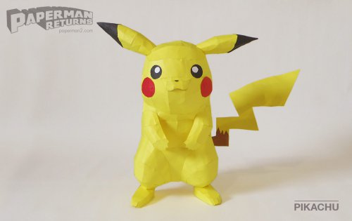 ピカチュウのペーパークラフト(PIKACHU papecraft)